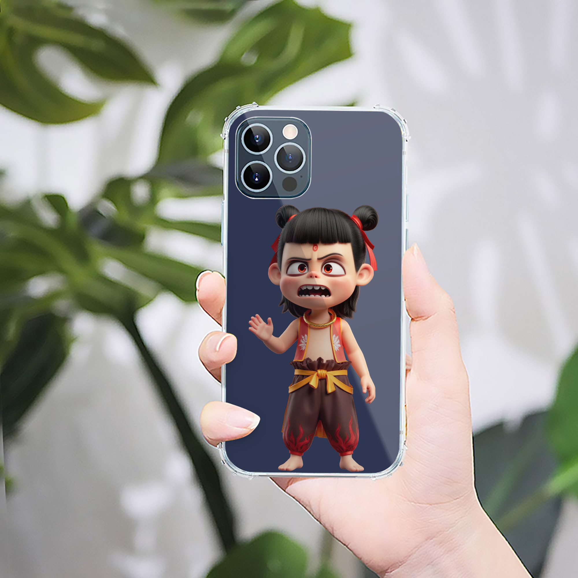 （画像用） Ne Zha 2 ナタ 魔童の大暴れ 【iPhone 12シリーズ対応】透明スマホケース（クリアソフトケース）